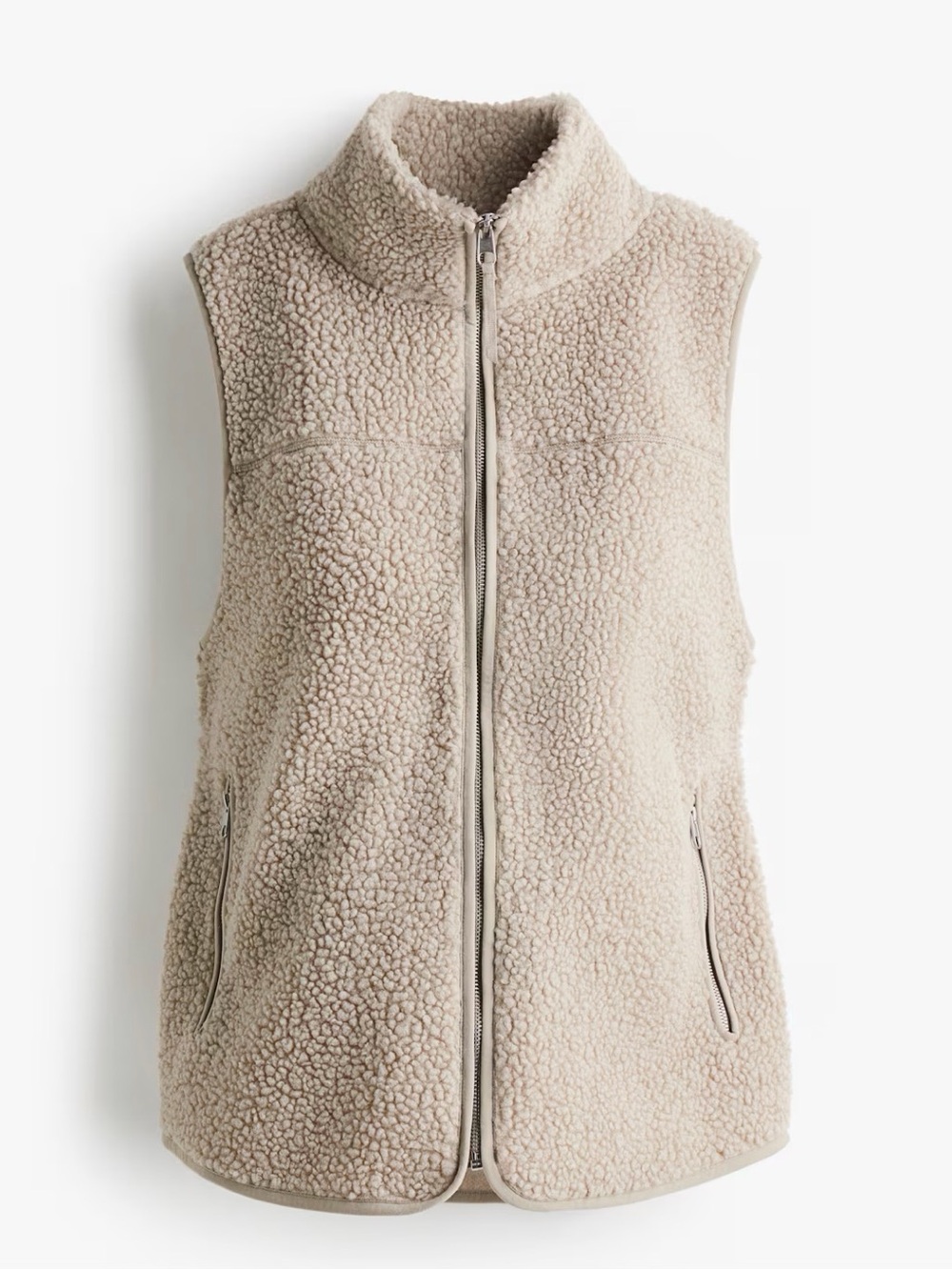 H&M Beige Sherpa Maternity/Baby Vest - M - Picture 6 of 8
